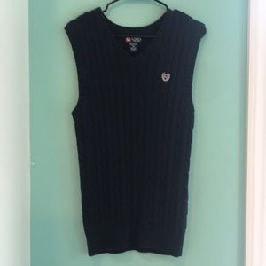 Chaps navy cotton vest